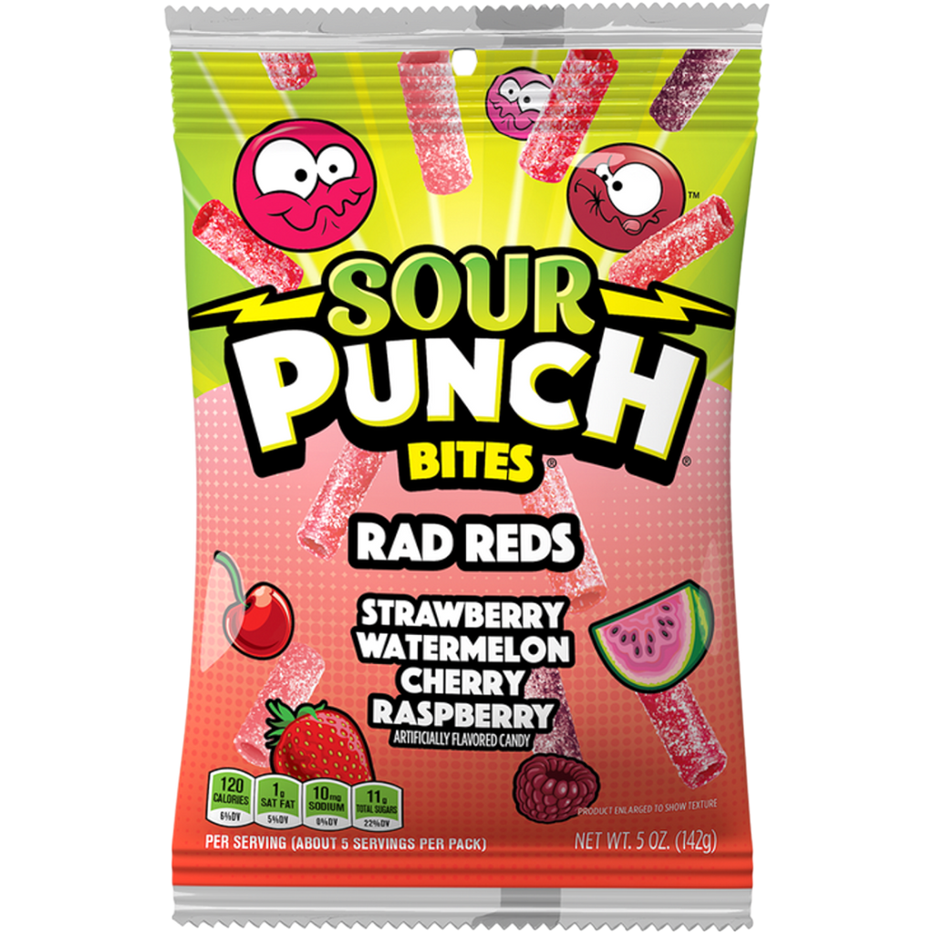 Sweets In Reds Sour Punch Bites Rad Reds - 5oz (142g) | Poppin Candy
