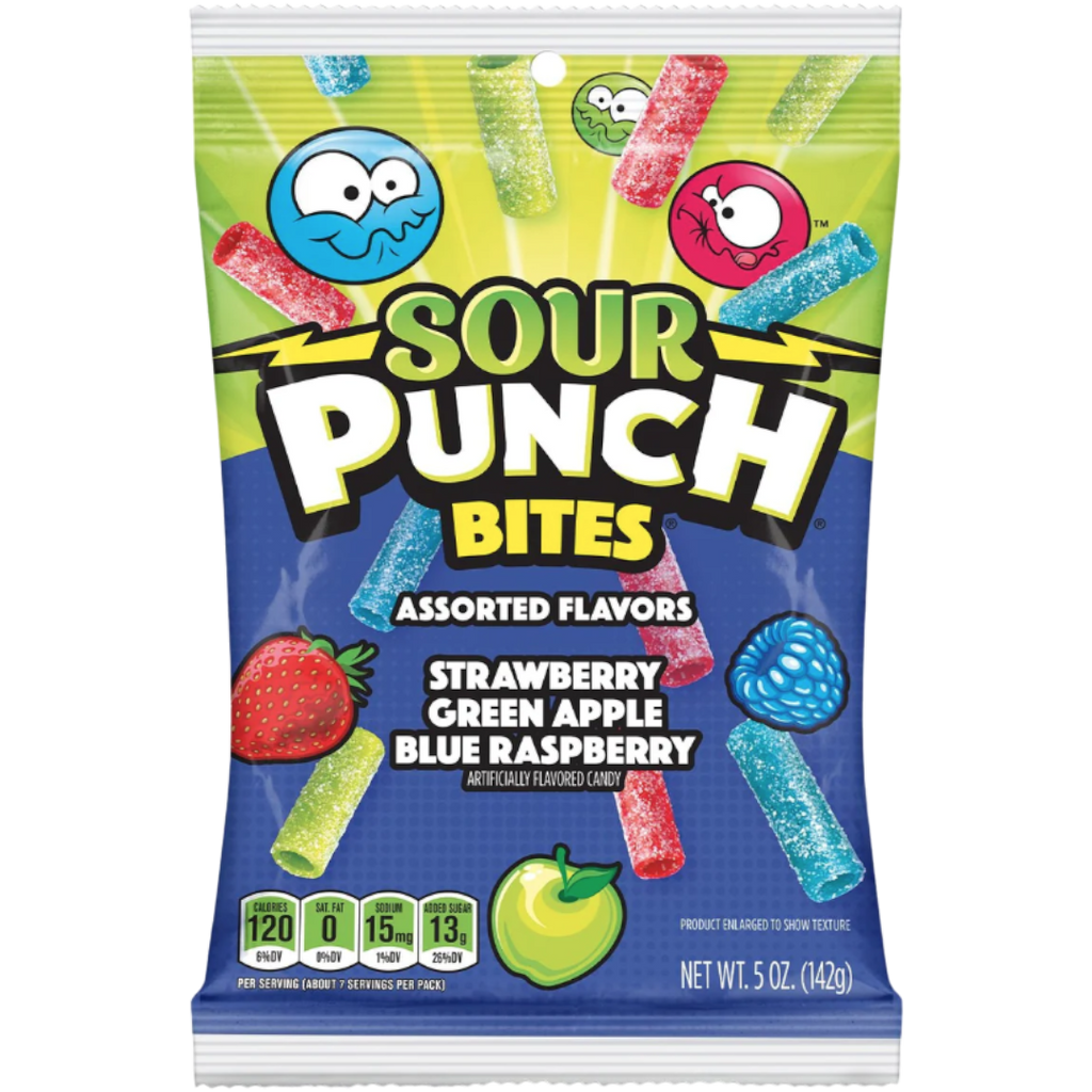 Sour Punch Bites Assorted Flavours - 5oz (142g)