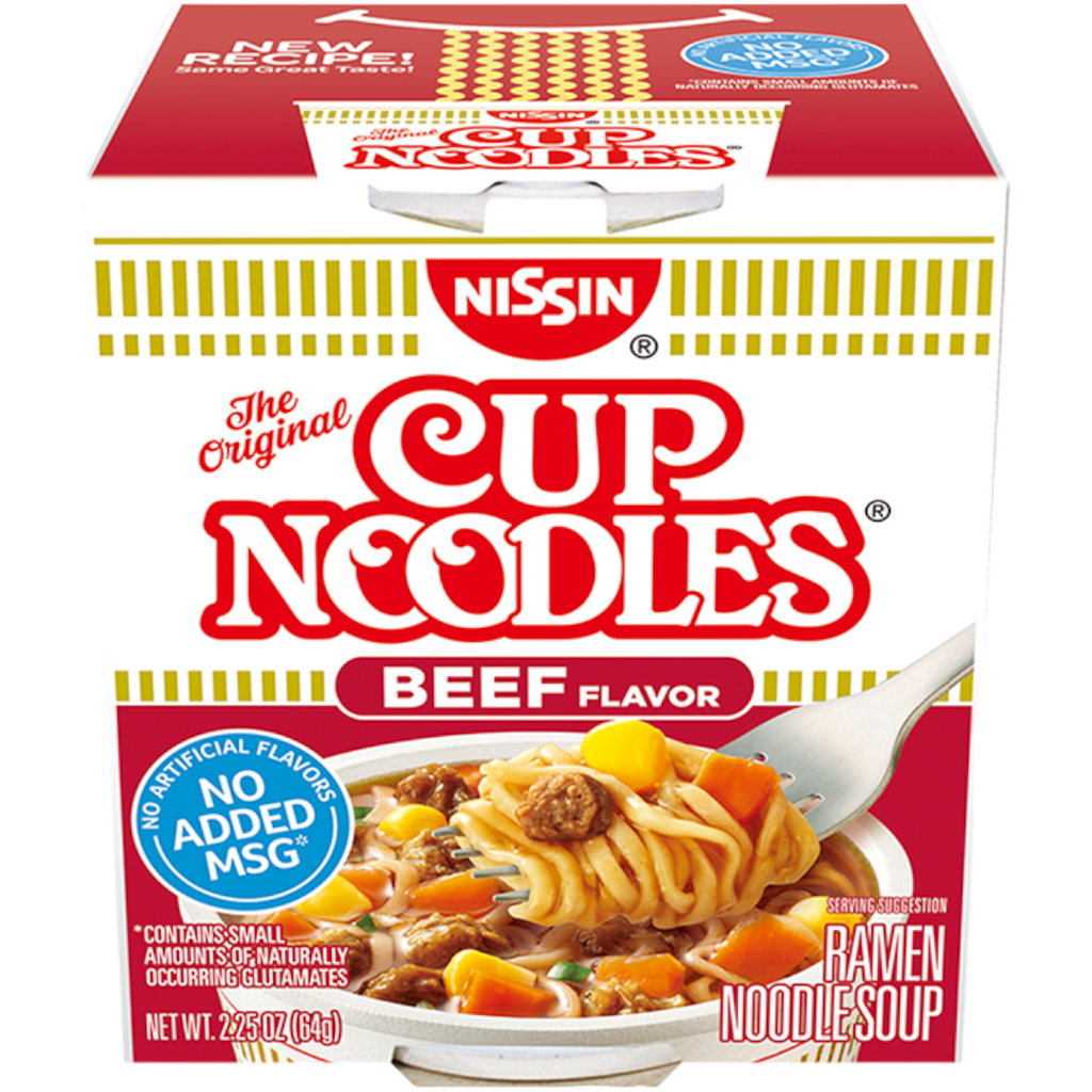 Nissin Cup Noodles Instant Ramen Beef - 2.25oz (64g)