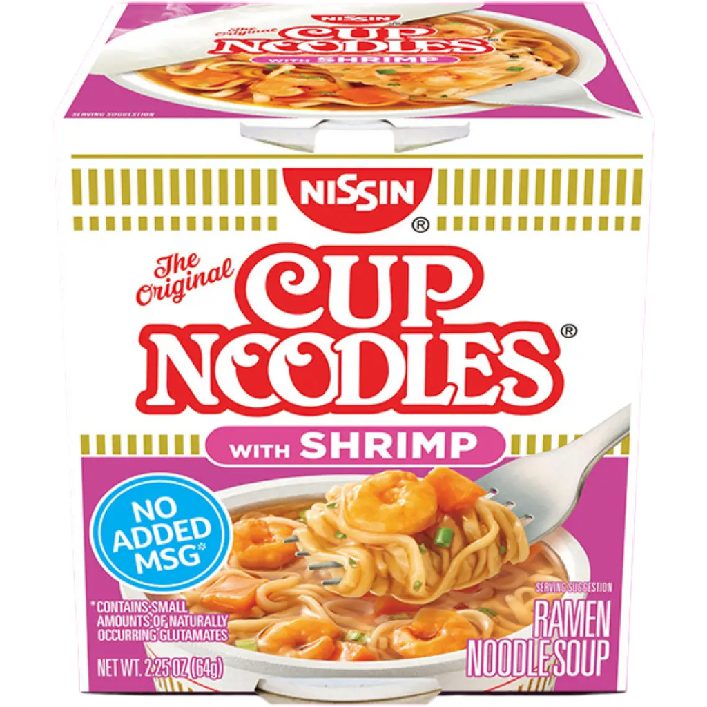 Nissin Cup Noodles Instant Ramen Shrimp - 2.25oz (64g)