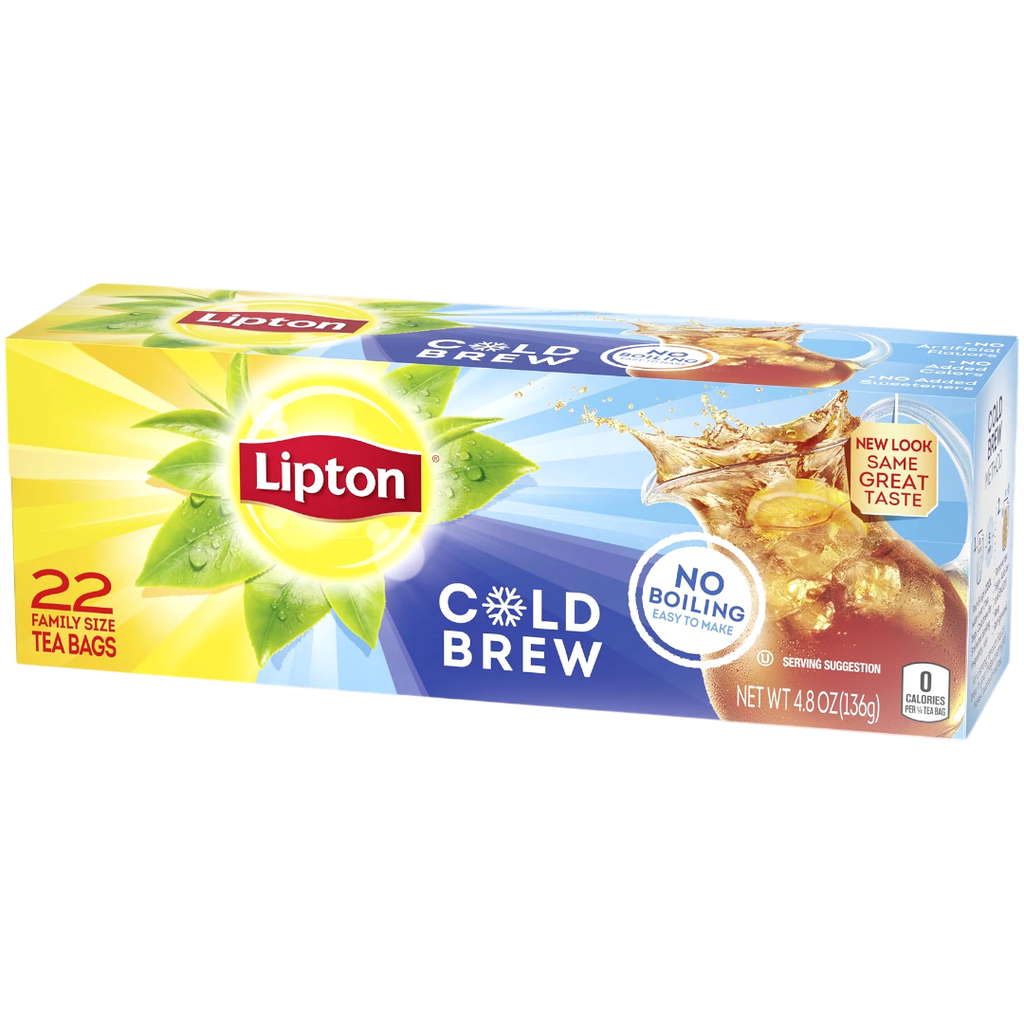 Lipton Cold Brew Family Size Tea Bags (22 Bags) - 4.8oz (136g)