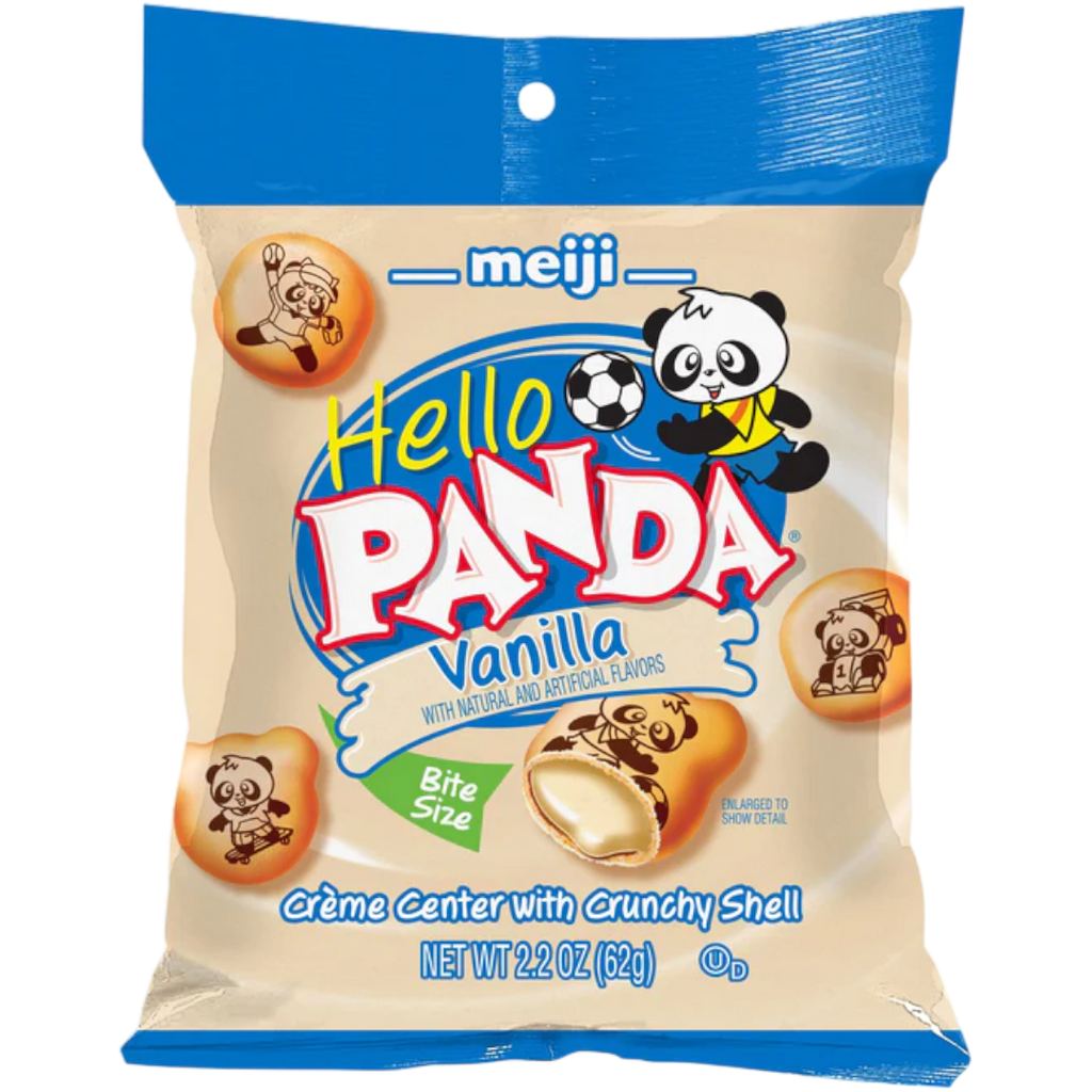 Meiji Hello Panda Vanilla Creme Filled Cookies Big Bag - 2.2oz (62g)