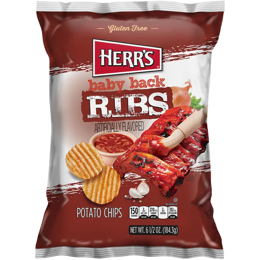 Herr's Baby Back Ribs Potato Chips - 6.5oz (184.3g)