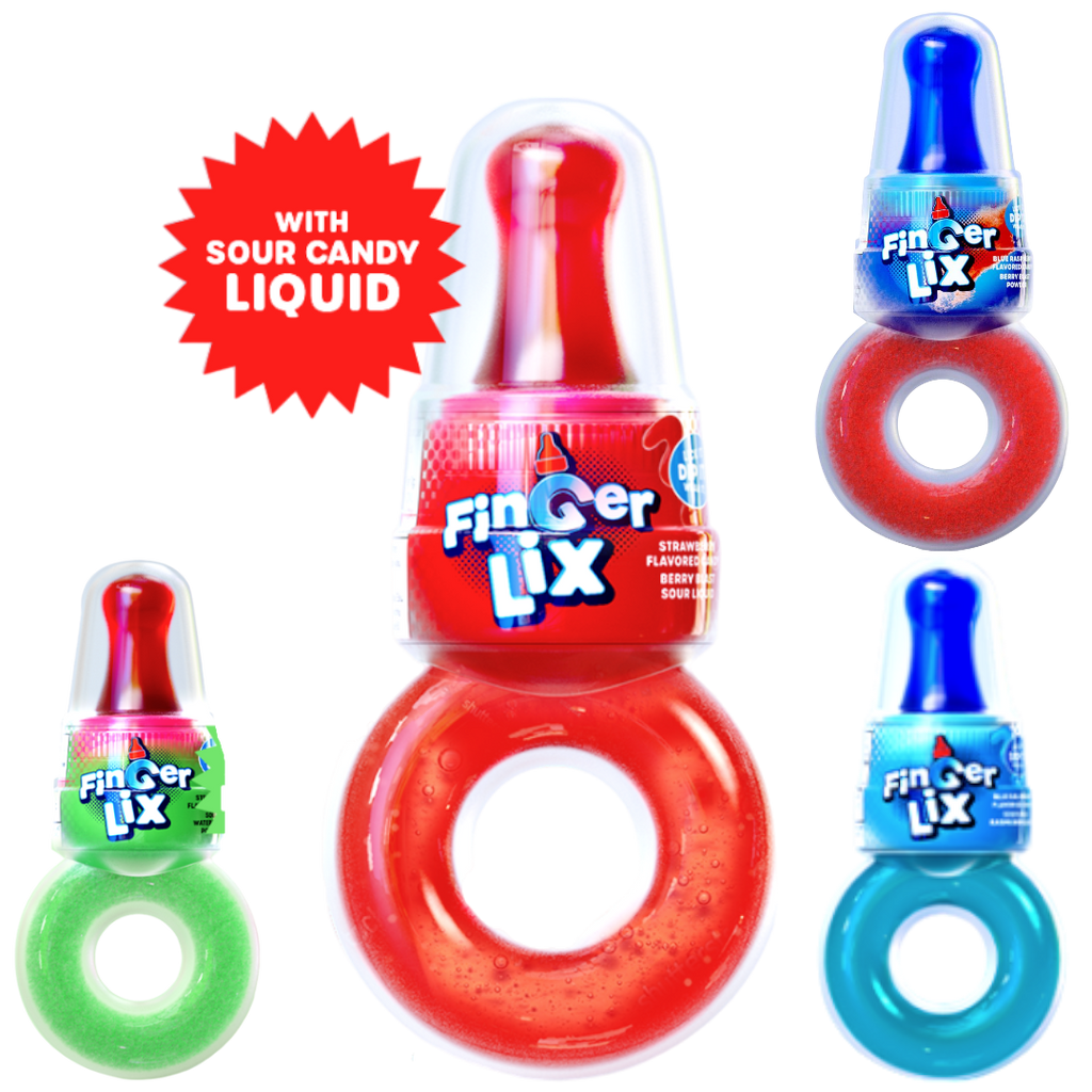 Finger Lix Sour Liquid Candy Lollipop Ring - 1.6oz (45g)