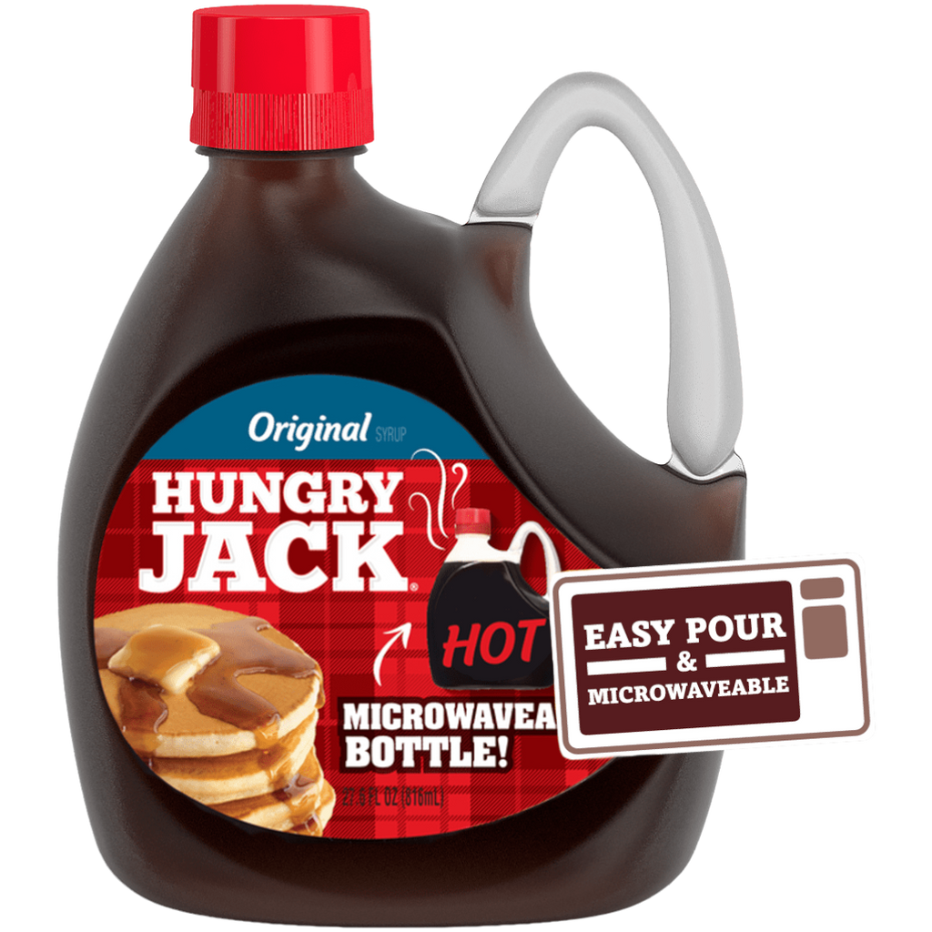 Hungry Jack Original Pancake Syrup Huge Microwaveable Bottle - 27.6fl.oz (816ml)