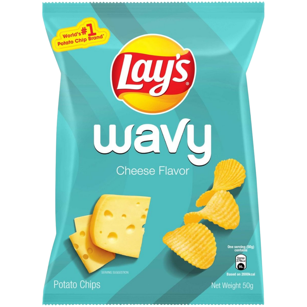 Lay's Wavy Cheese Potato Chips (Malaysia) - 1.76oz (50g)