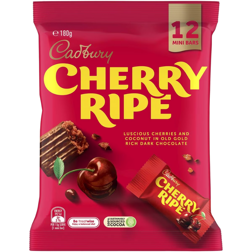 Cadbury Cherry Ripe Share Bag (Australia) - 6.3oz (180g)