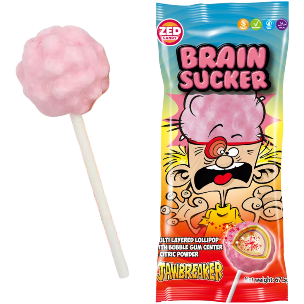 Brain Sucker Lollipop On Stick - 2.25oz (63.8g)