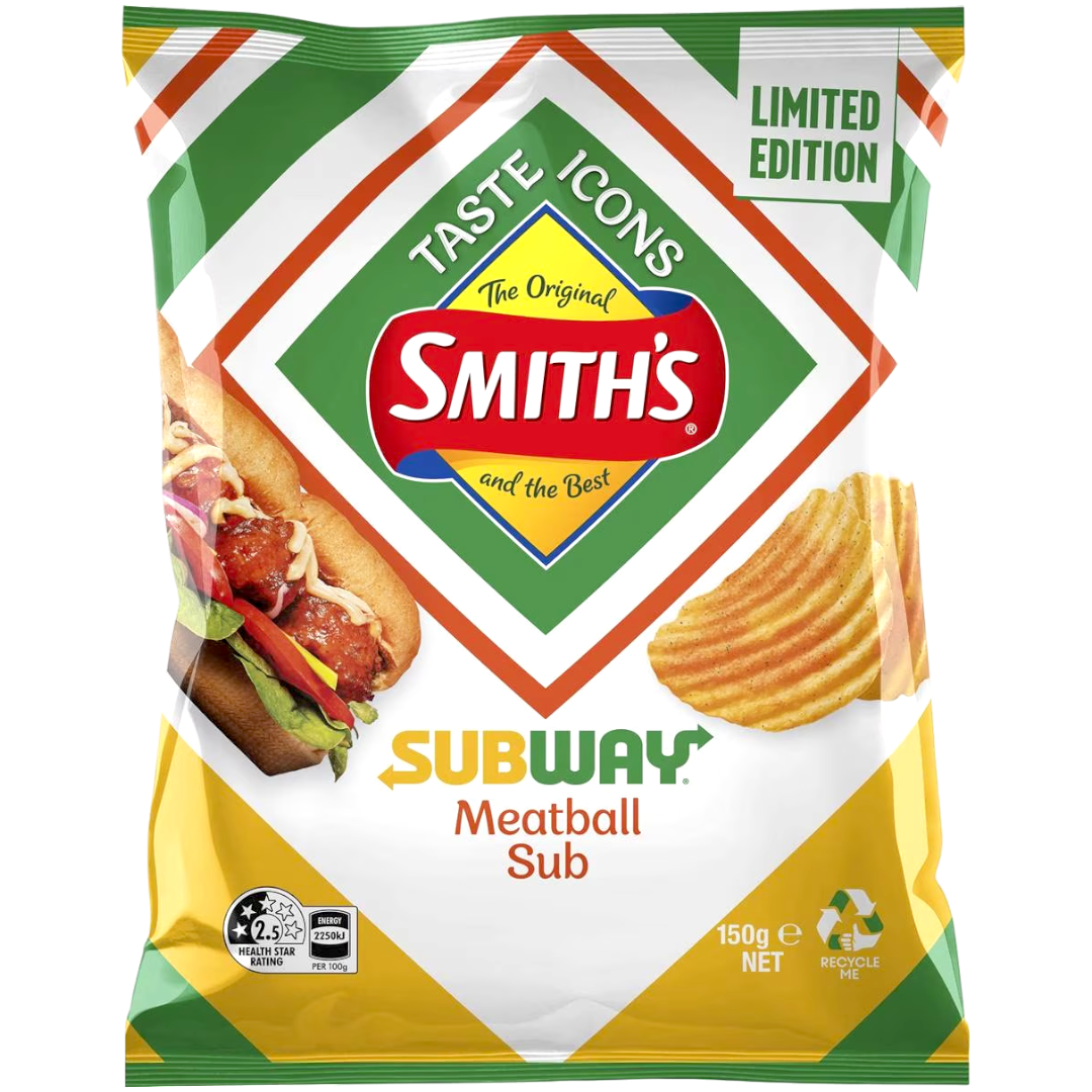 Smith's Subway Meatball Sub Potato Chips Limited Edition (Australia) - 5.3oz (150g)