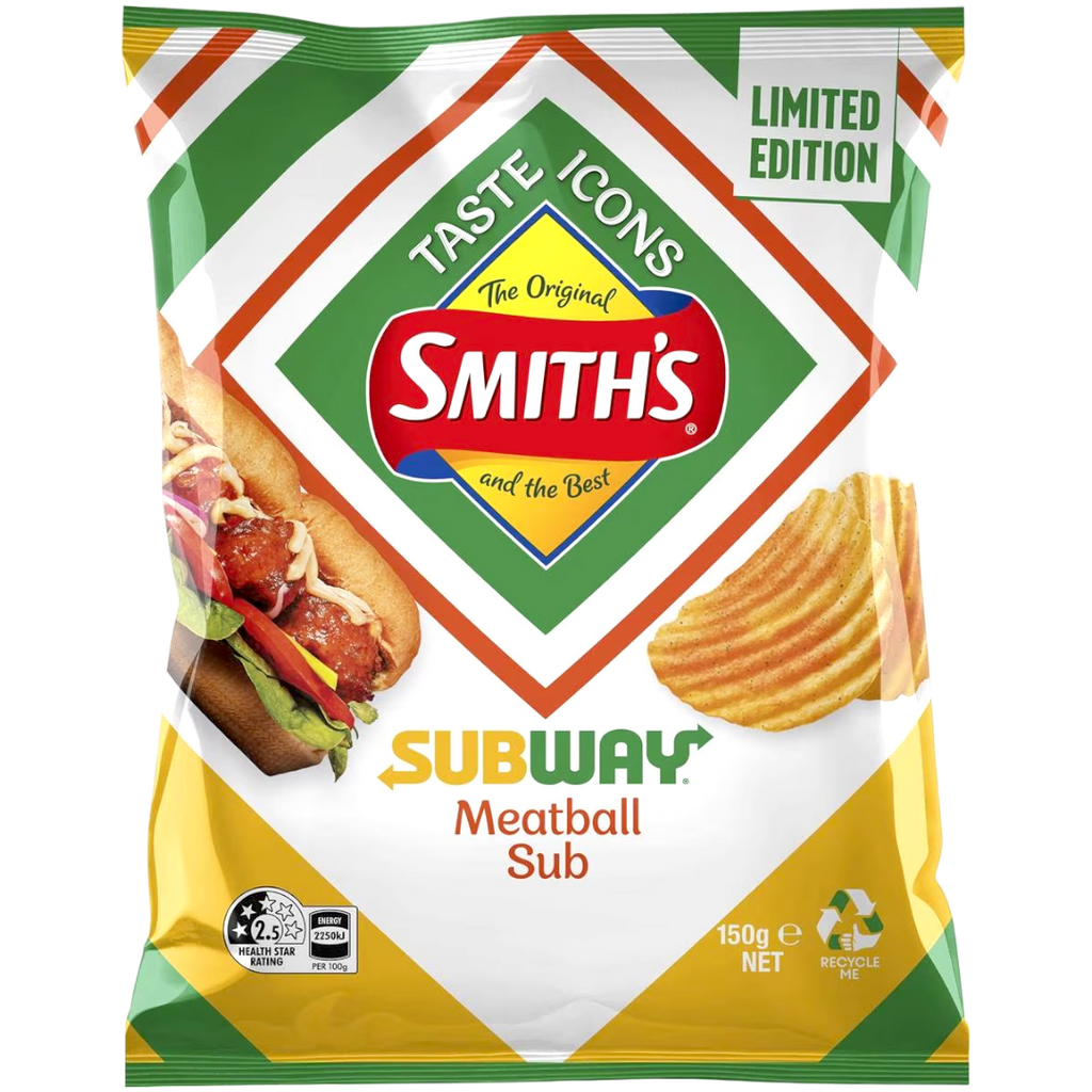 Smith's Subway Meatball Sub Potato Chips Limited Edition (Australia ...