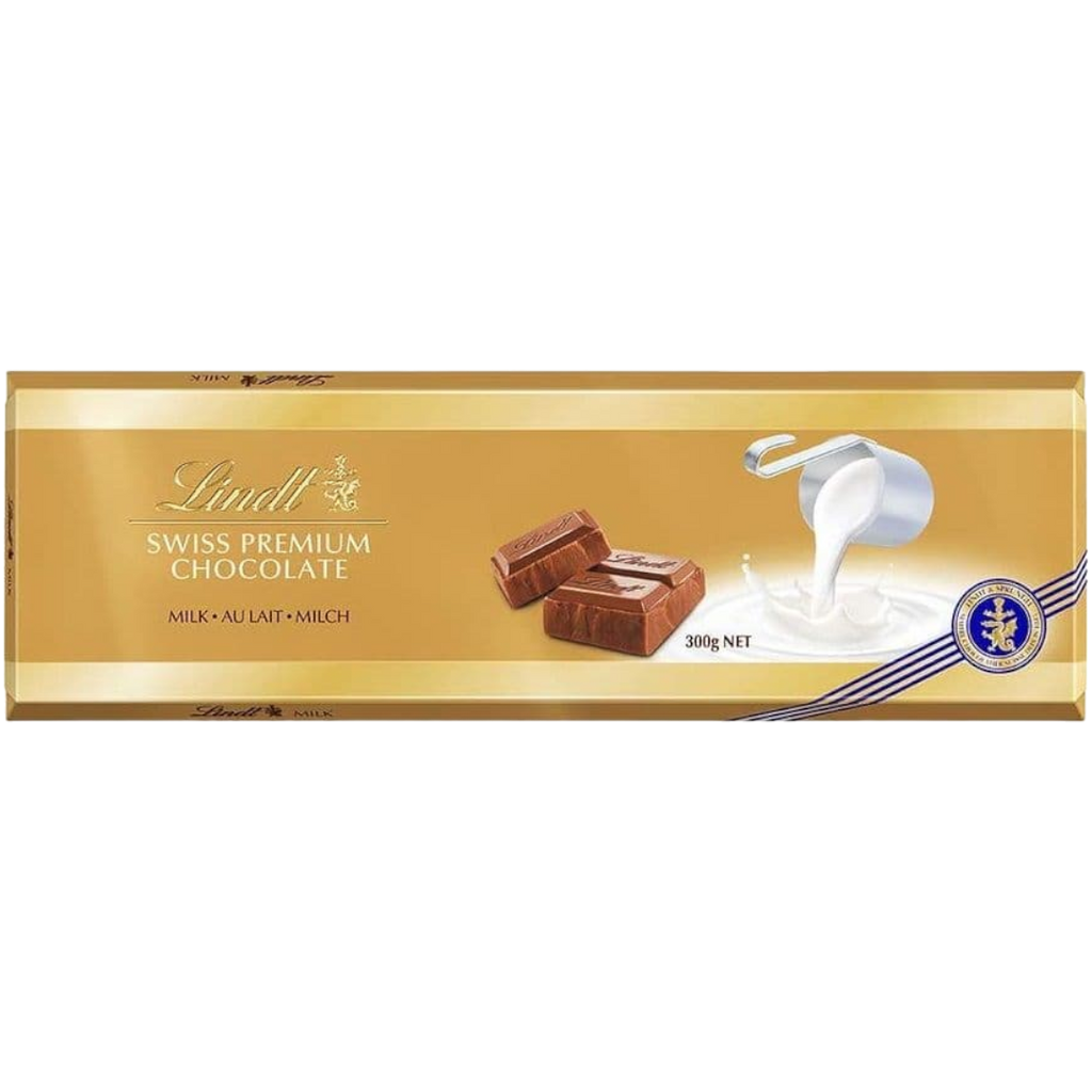 Lindt Gold Milk Chocolate Block (Switzerland) - 10.6oz (300g)