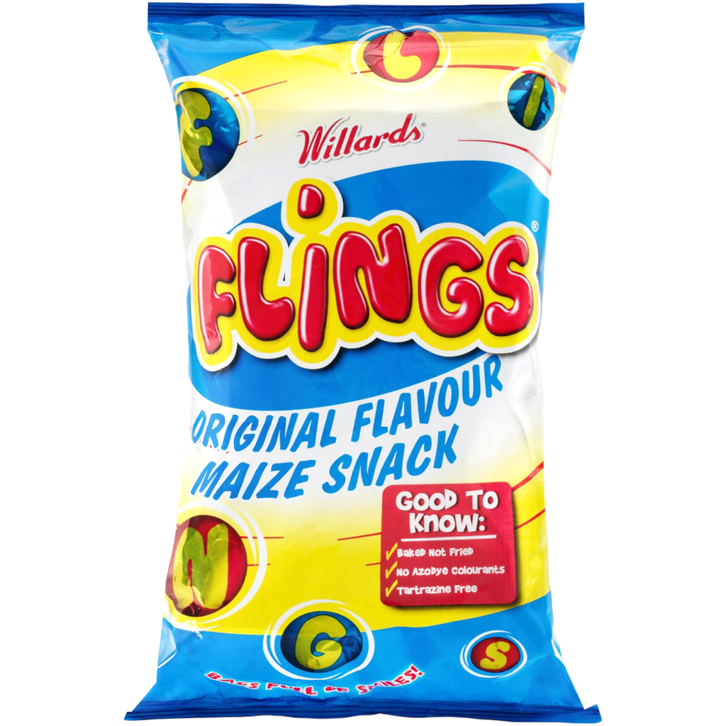 Willards Flings Original Flavour Maize Snack BIG BAG (South Africa) - 5.3oz (150g)