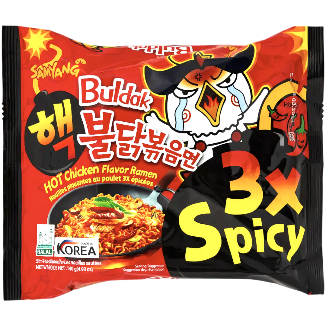 Samyang Buldak 3X SPICY EXTREMELY HOT Chicken Ramen - 4.93oz (140g)