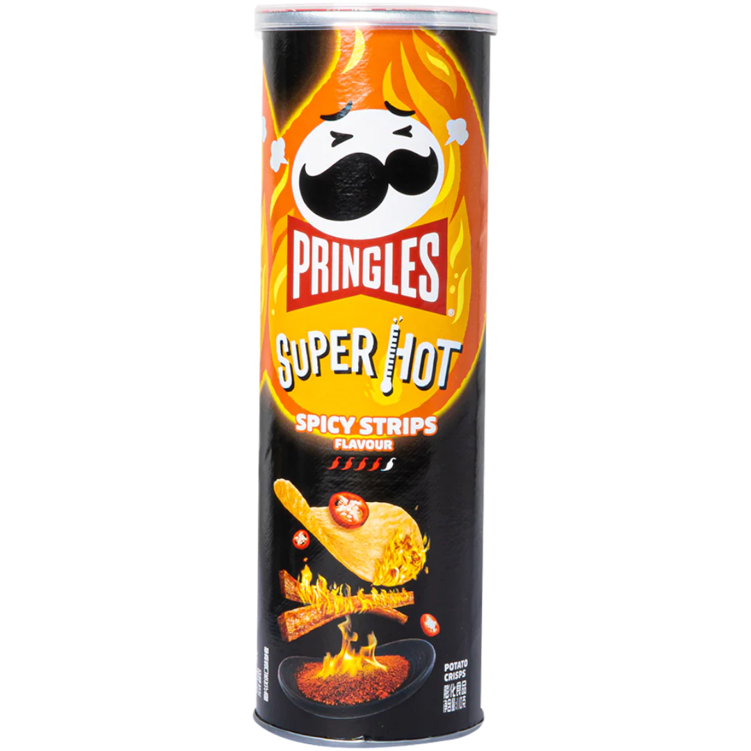 Pringles Super Hot Chuan Xiang Spicy Noodles (Spicy Strips) (China) - 3.88oz (110g)