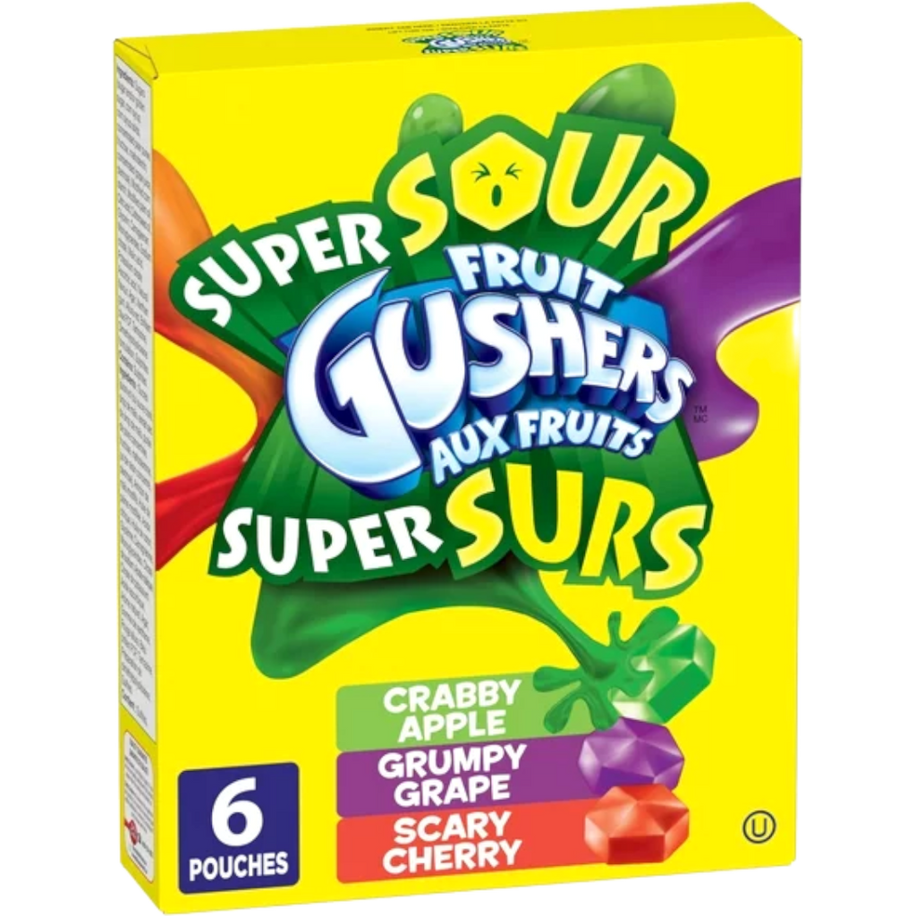 Fruit Gushers Super Sour Flavours Variety Box (Canada) - 4.9oz (138g)
