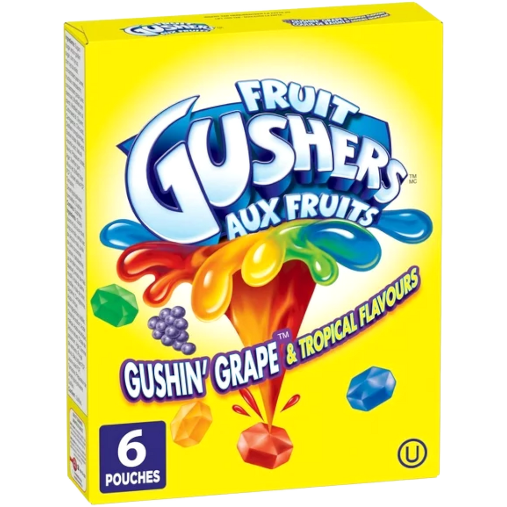 Fruit Gushers Gushin' Grape & Tropical Flavours Box (Canada) - 4.9oz (138g)