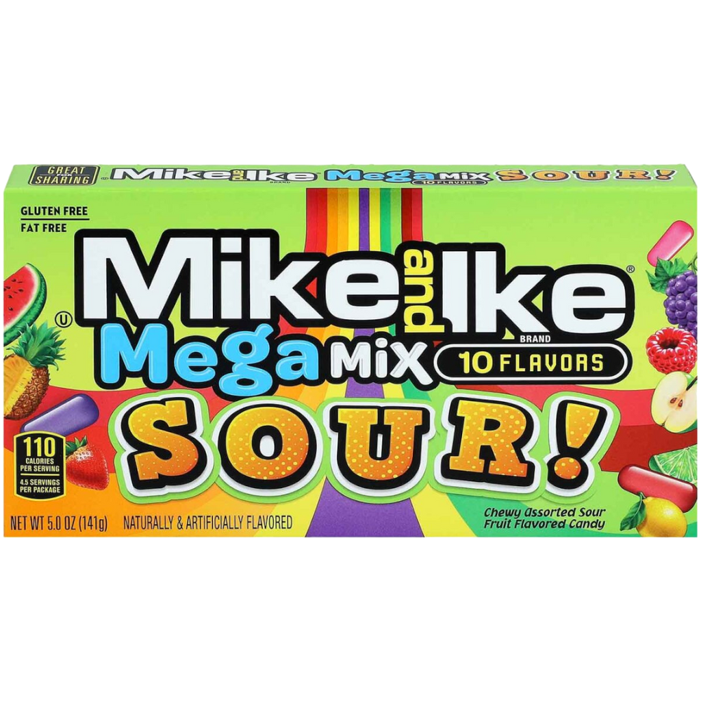 Mike & Ike Sour Mega Mix Theatre Box - 5oz (141g) BB 06/24