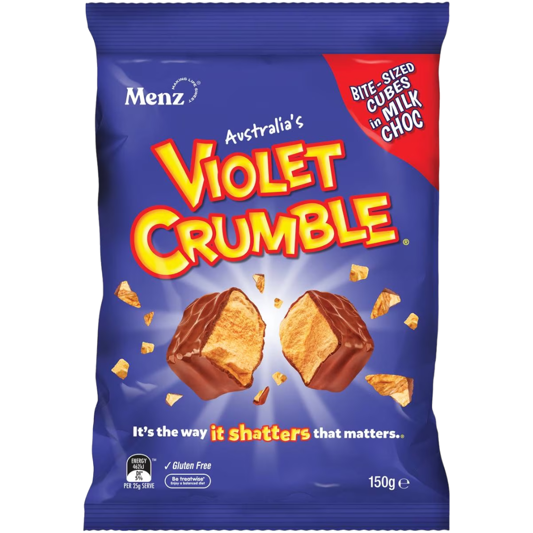 Robern Menz Violet Crumble Chocolate Bites Share Bag (Australia) - 5.3oz (150g)