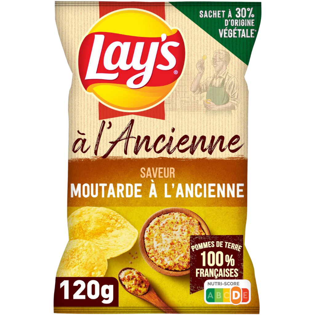 Lay's à l'Ancienne Saveur Moutarde à l'Ancienne (Old Fashioned French Mustard) (France) - 4.2oz (120g)