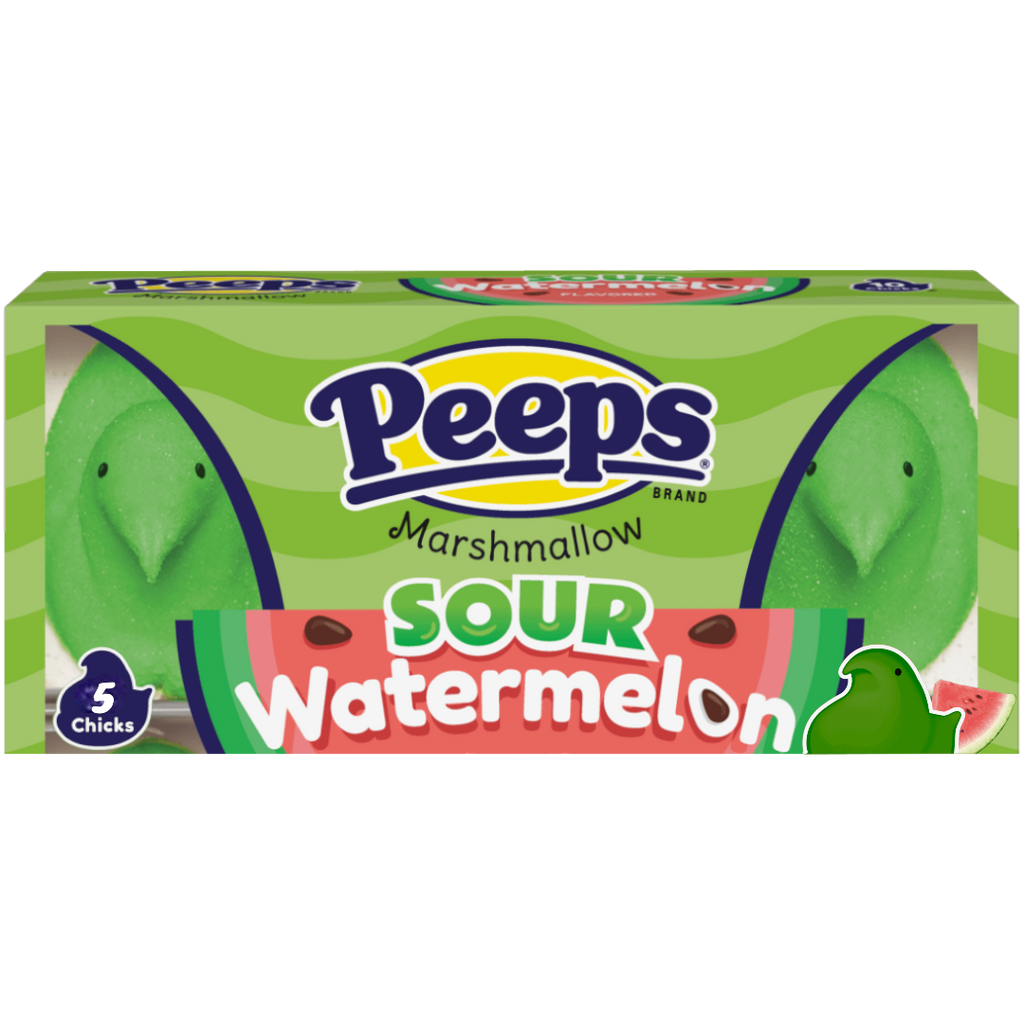 Peeps Sour Watermelon Marshmallow Chicks 5 Pack (Easter Limited Edition) - 1.5oz (42g)