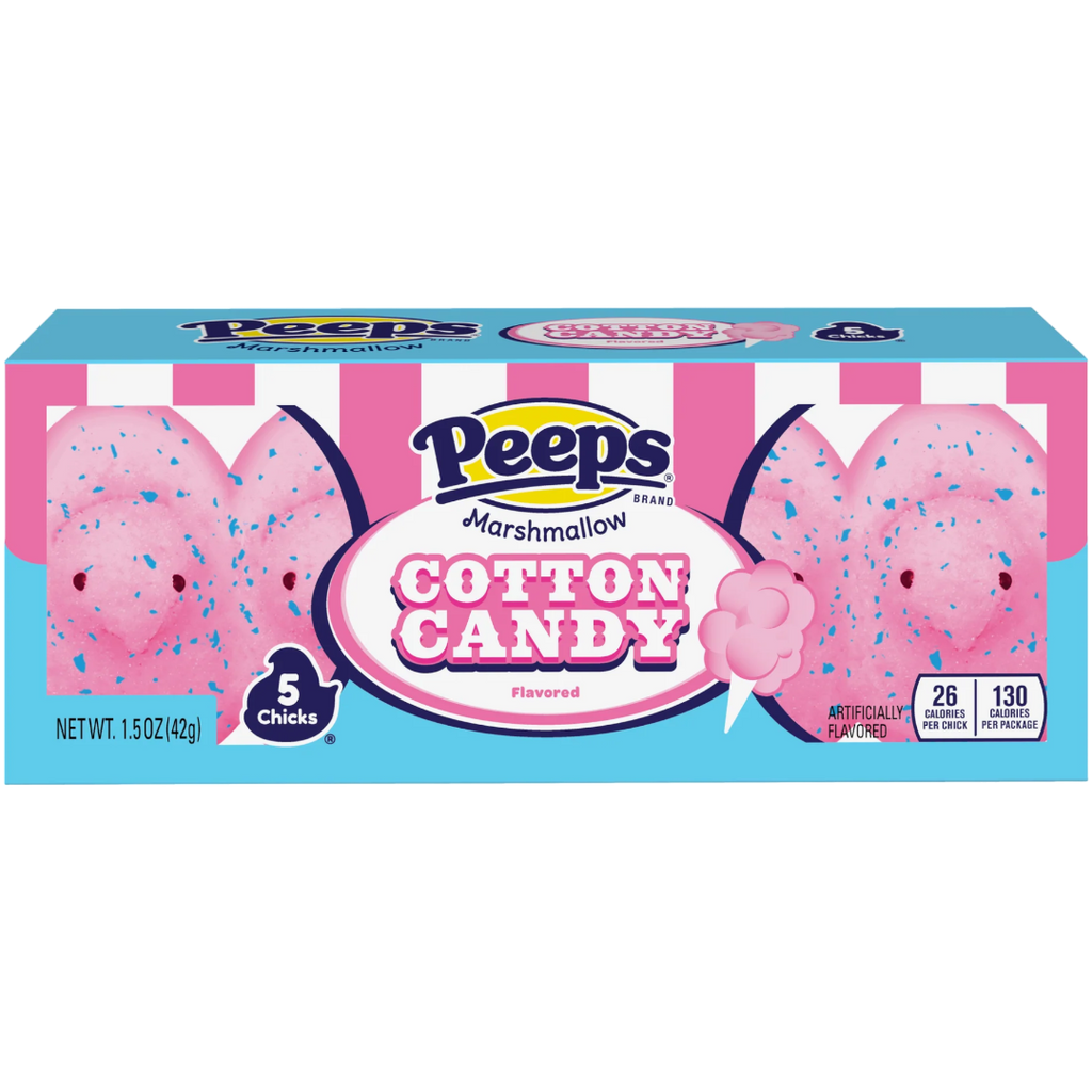Peeps Cotton Candy Marshmallow Chicks 5 Pack (Easter Limited Edition) - 1.5oz (42g)