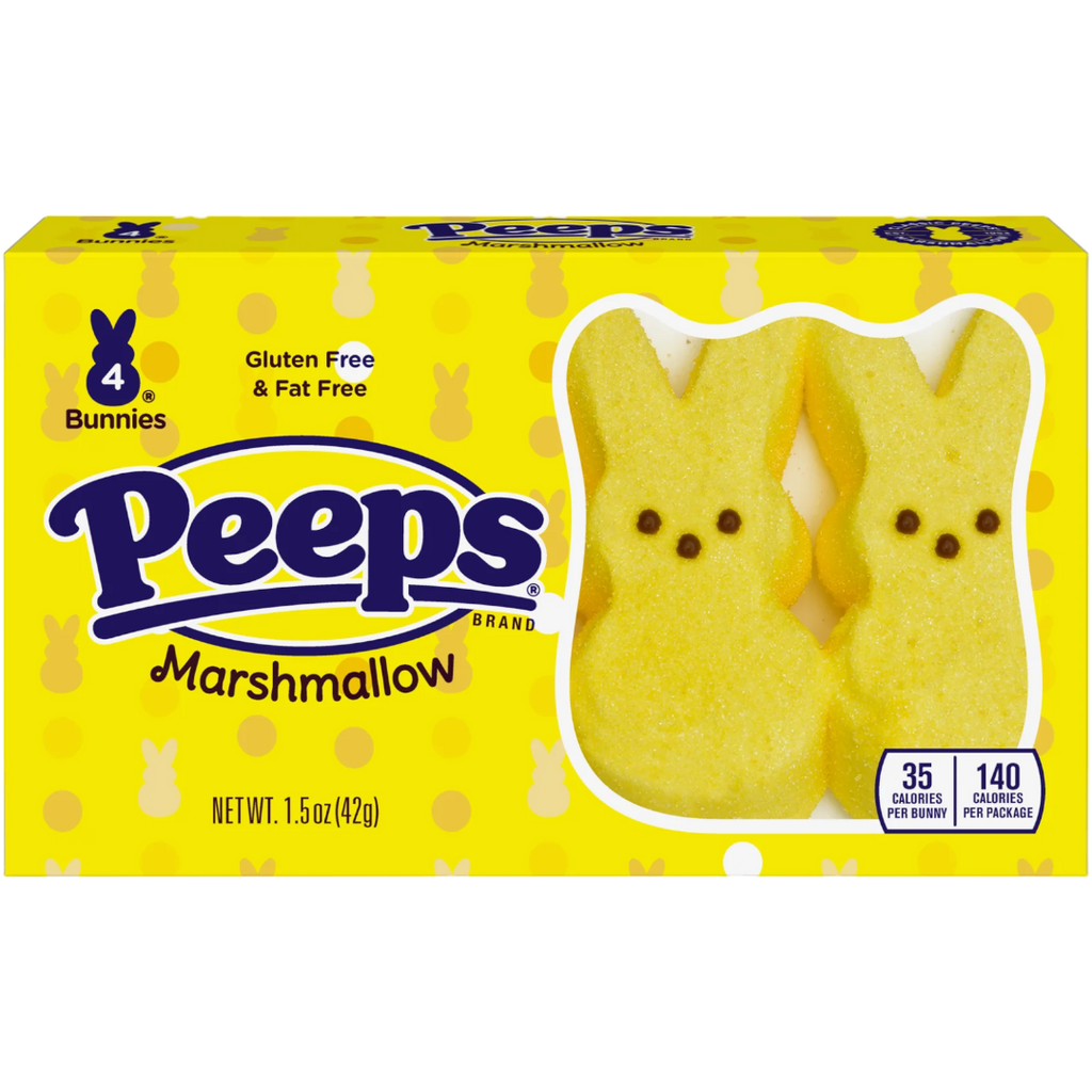 Peeps Yellow Marshmallow Bunnies 4 Pack (Easter Limited Edition) - 1.5oz (42g)