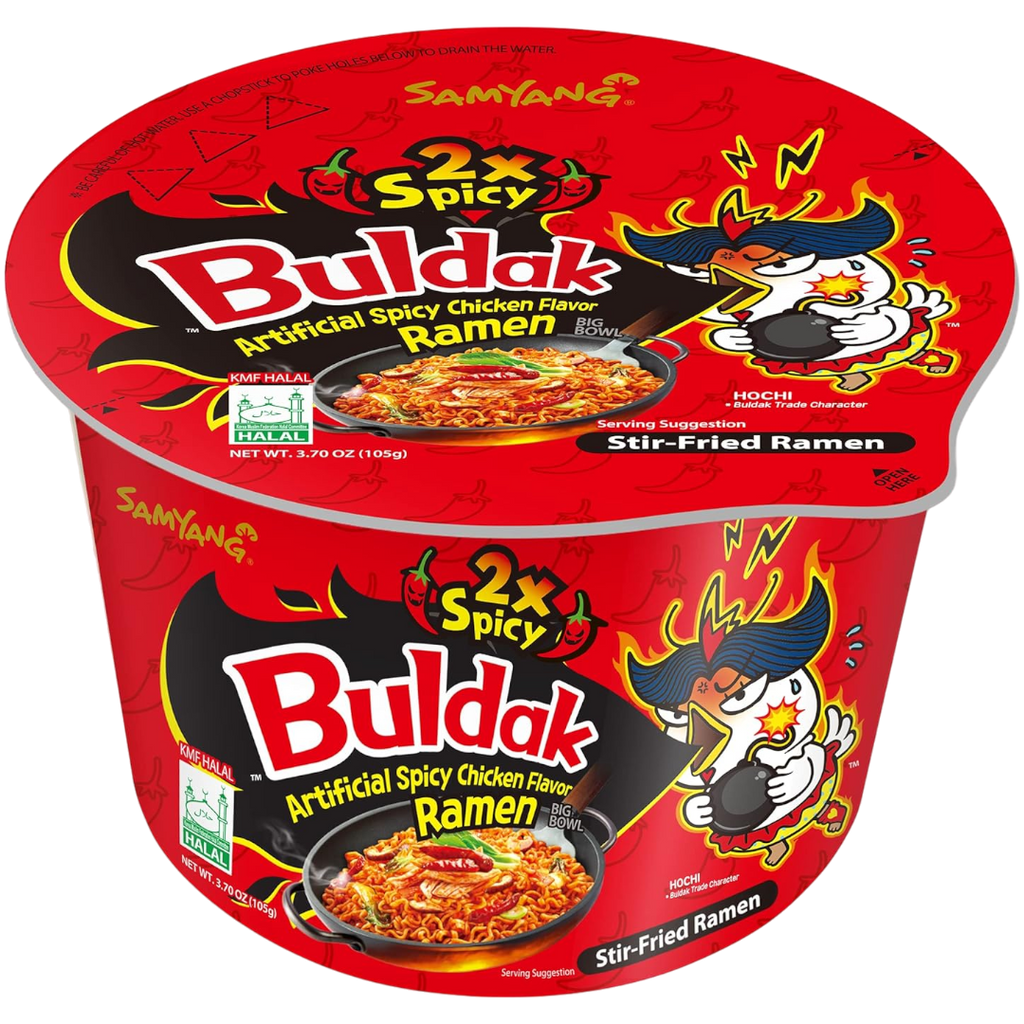 Samyang Buldak 2x Spicy Hot Chicken Big Bowl Ramen Noodles - 3.7oz (105g)