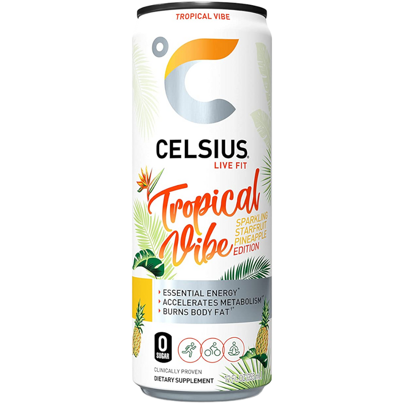 Celsius Tropical Vibe Sugar Free Energy Drink - 12fl.oz (355ml)