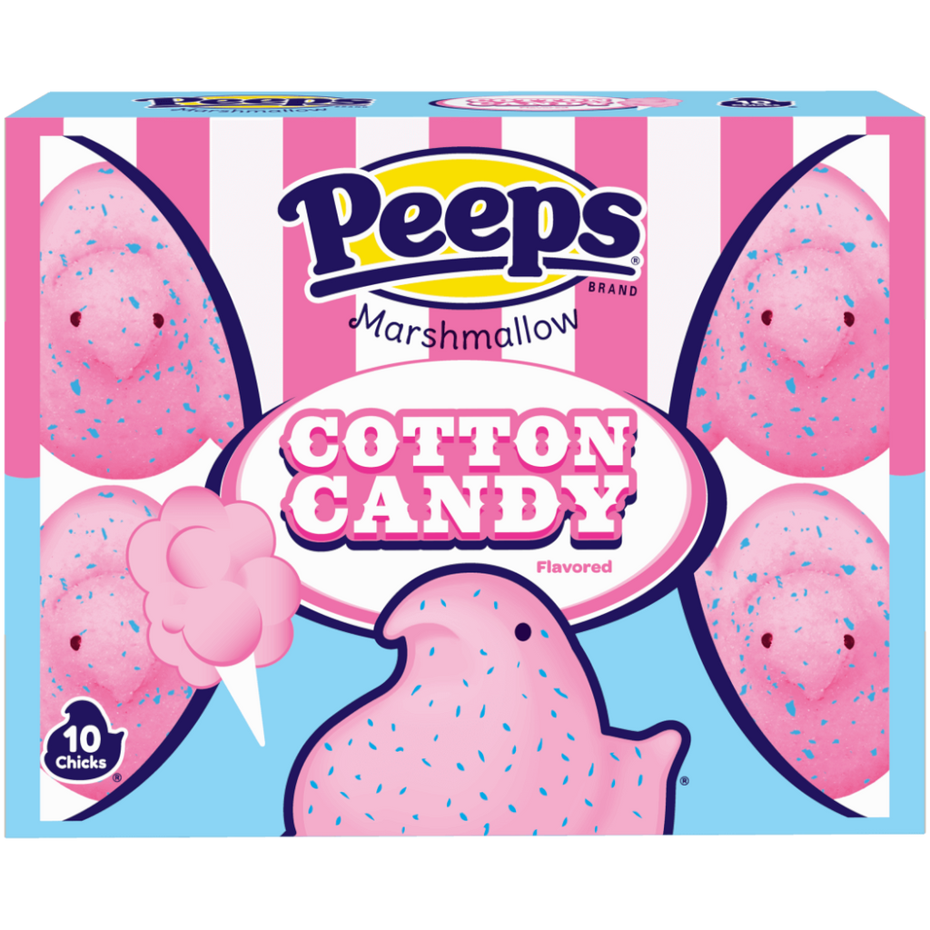 Peeps Cotton Candy Marshmallow Chicks 10 Pack (Easter Limited Edition) - 3oz (85g)