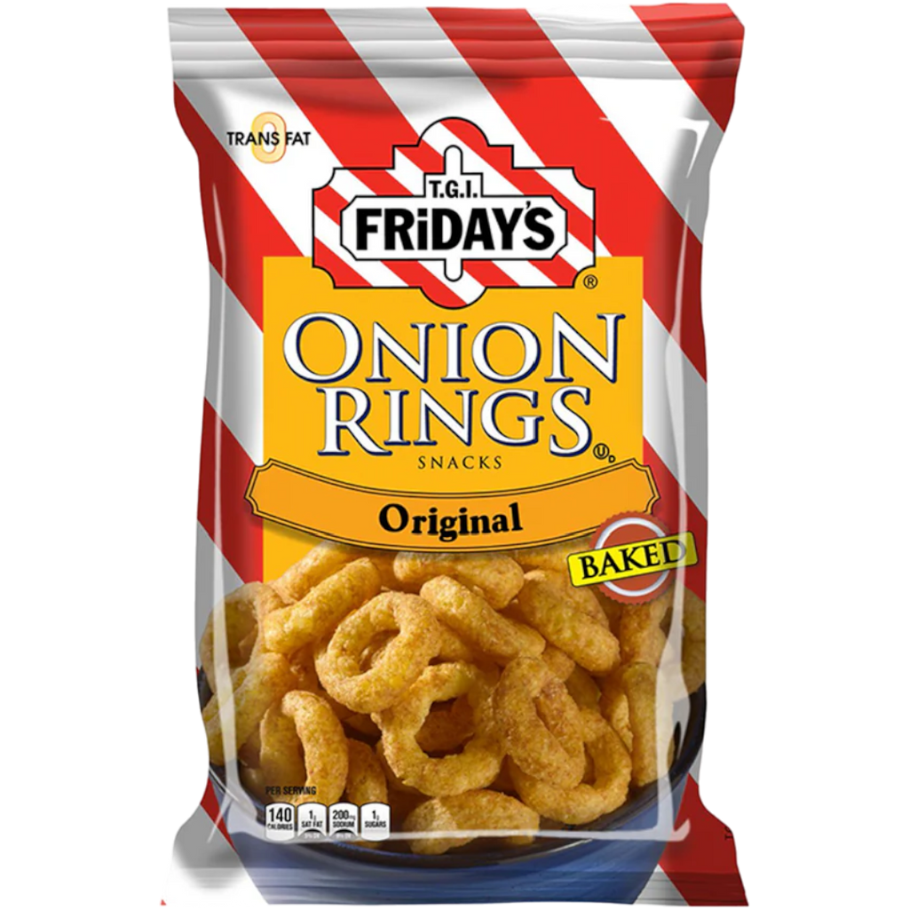 TGI Fridays Onion Rings Baked Snacks - 2oz (56.7g) BB 29/07/24