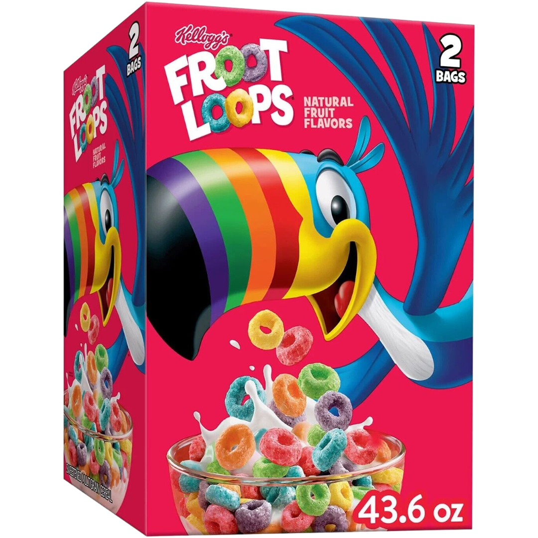 Kellogg's Froot Loops Cereal GIANT Box - 43.6oz (1.24kg)