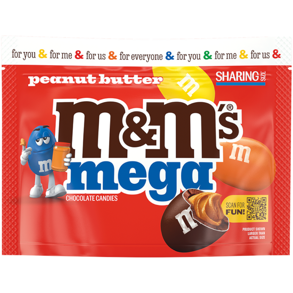 M&M's Mega Peanut Butter Sharing Bag - 8.6oz (243.8g)