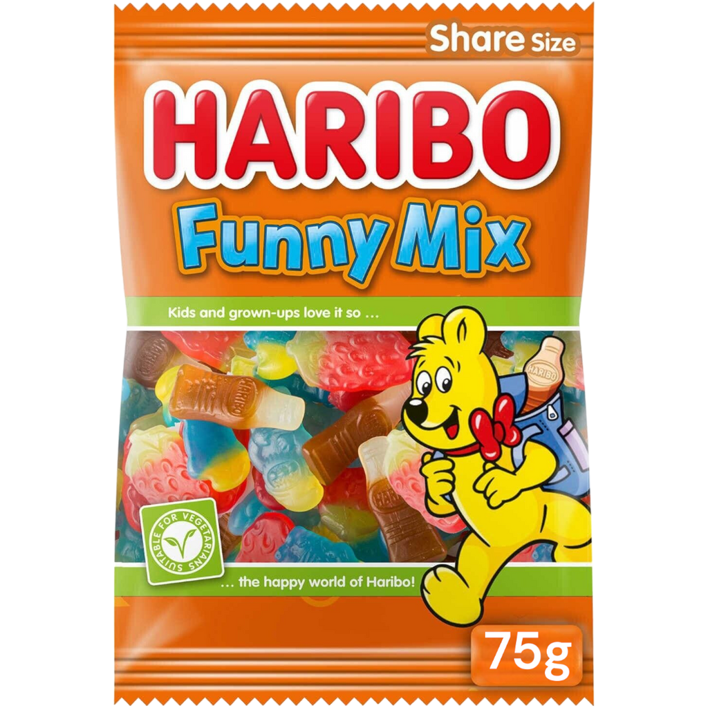 Haribo Funny Mix Peg Bag (European) - 2.6oz (75g)