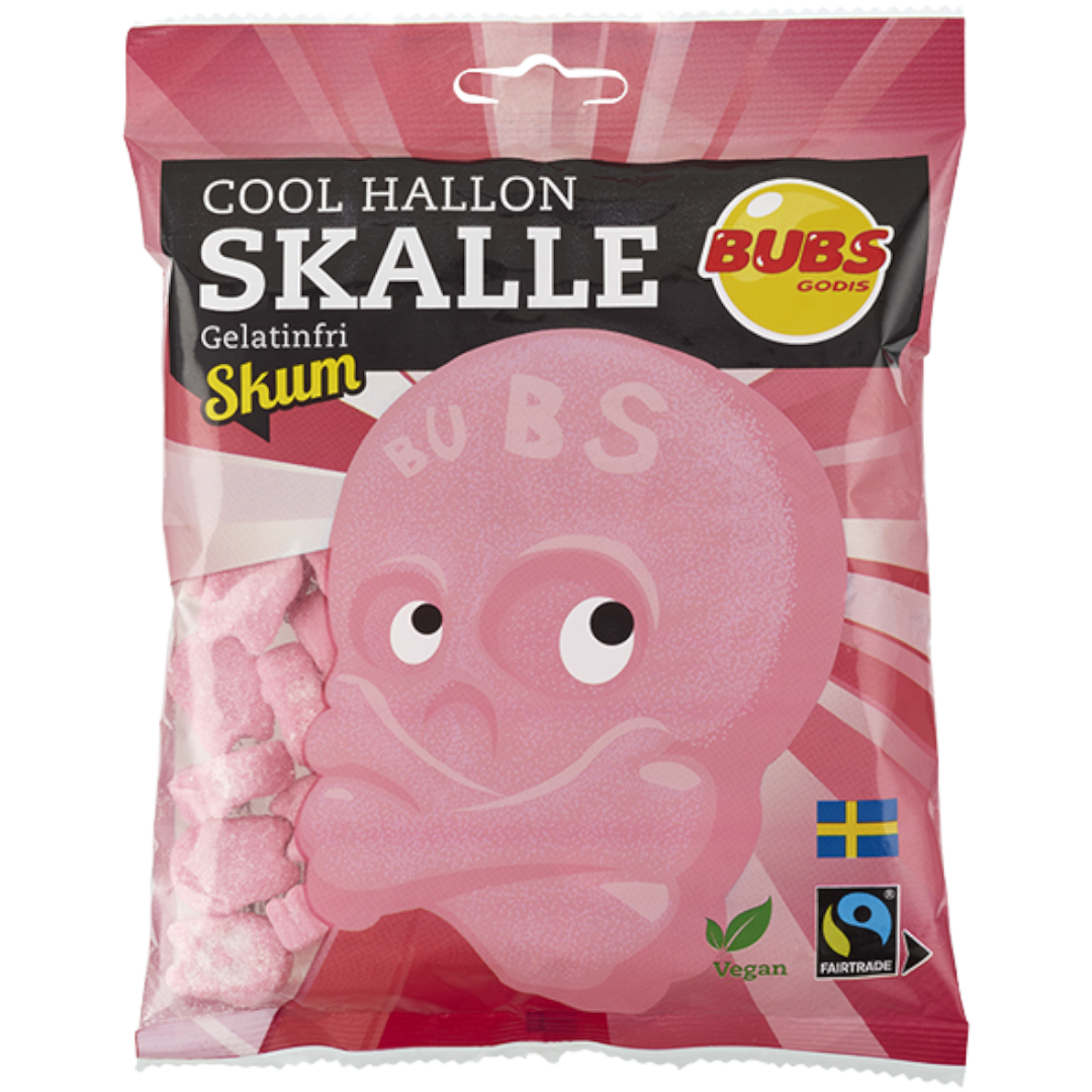 BUBS Cool Raspberry Skull Foam Peg Bag (Sweden) - 3.17oz (90g)