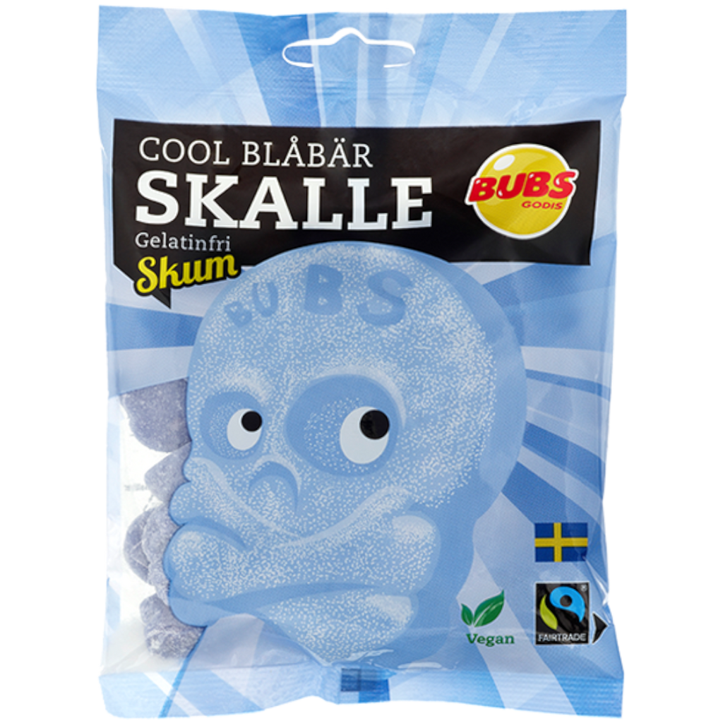 BUBS Cool Blueberry Skull Foam Peg Bag (Sweden) - 3.17oz (90g)