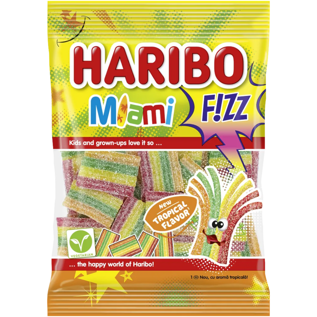 Haribo Miami Fizz Peg Bag (European) - 2.8oz (80g)