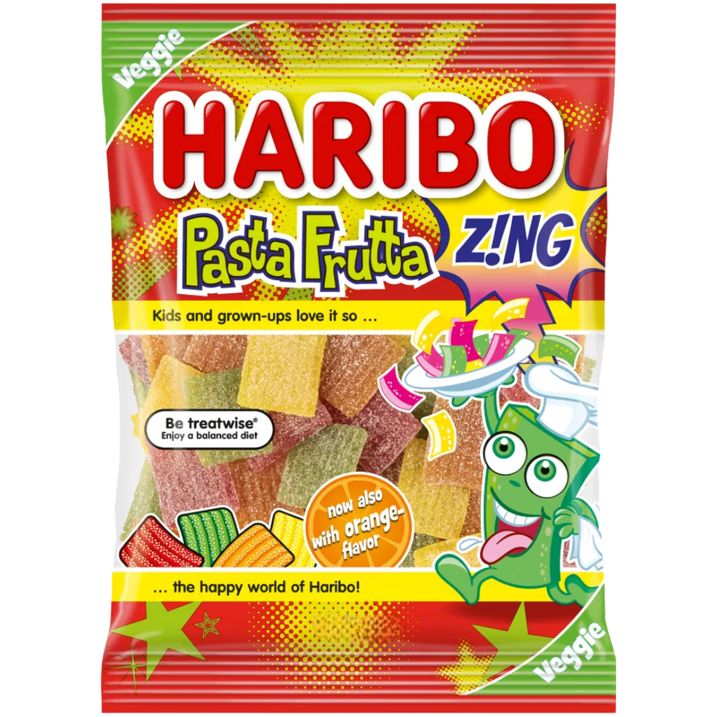 Haribo Pasta Frutta Z!ng Peg Bag (European) - 2.5oz (70g)