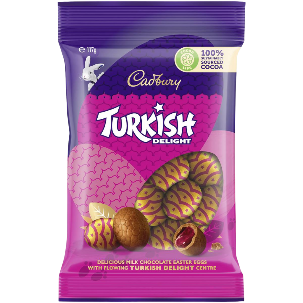 Cadbury Turkish Delight Easter Eggs Limited Edition (Australia) - 4.1oz (117g)