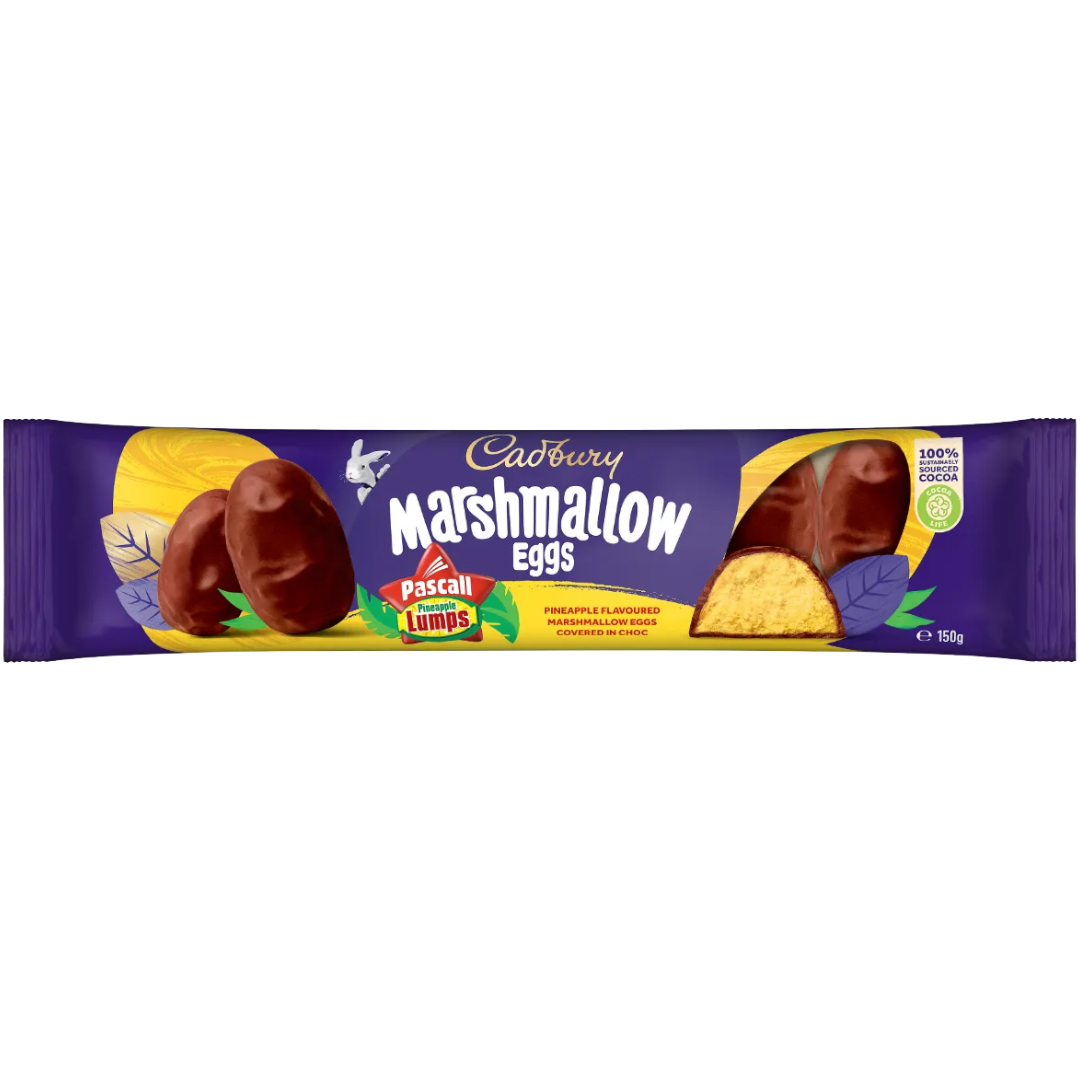 Cadbury Pineapple Lumps Marshmallow Eggs Tray Easter Limited Edition (Australia) - 5.3oz (150g) BB:07/24