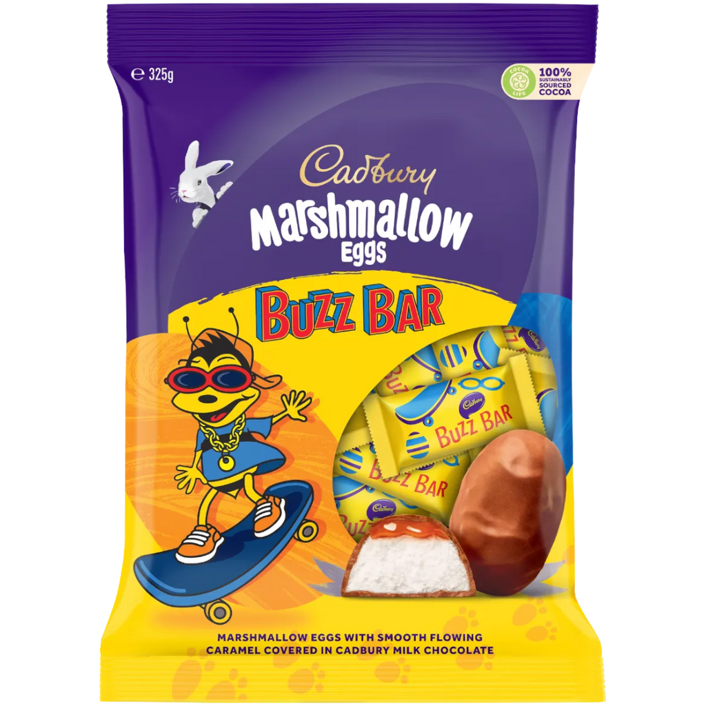 Cadbury Buzz Bar Marshmallow Eggs Easter Limited Edition XL Bag (Australia) - 11.5oz (325g)