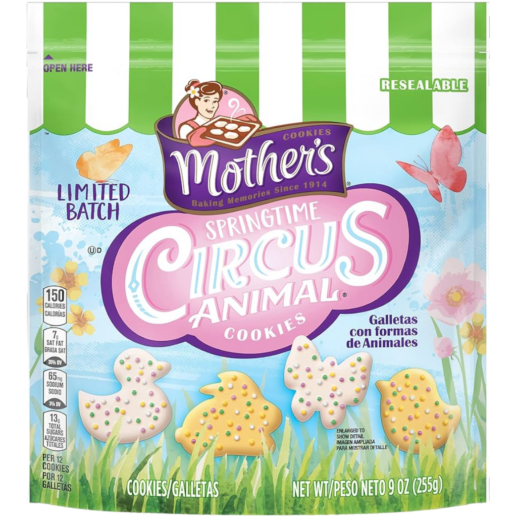 Mother's Springtime Circus Animal Frosted Cookies Share Bag (Easter Limited Edition) - 9oz (255g)