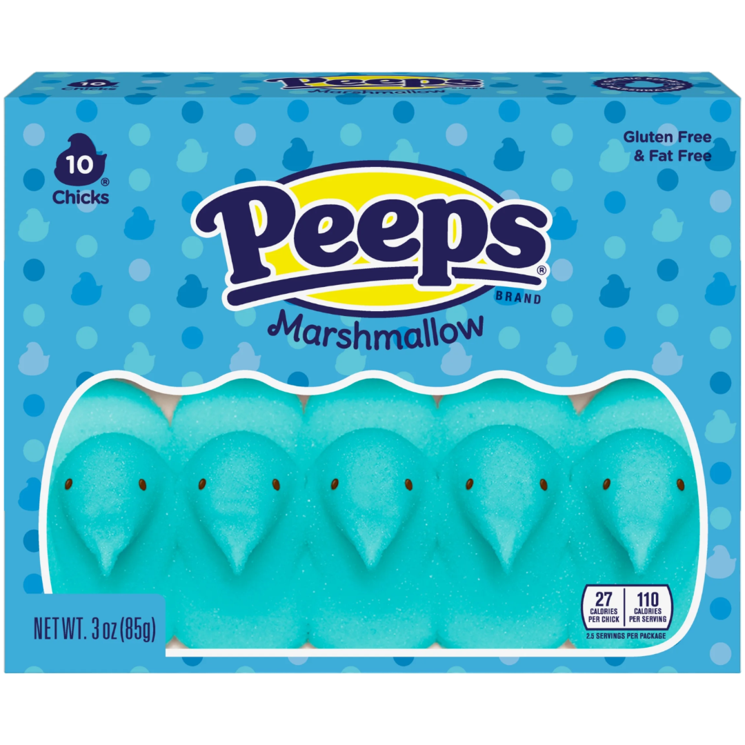 Peeps Blue Marshmallow Chicks 10 Pack (Easter Limited Edition) - 3oz (85g)