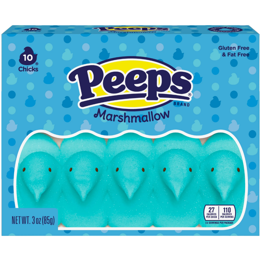 Peeps Blue Marshmallow Chicks 10 Pack (Easter Limited Edition) - 3oz (85g)