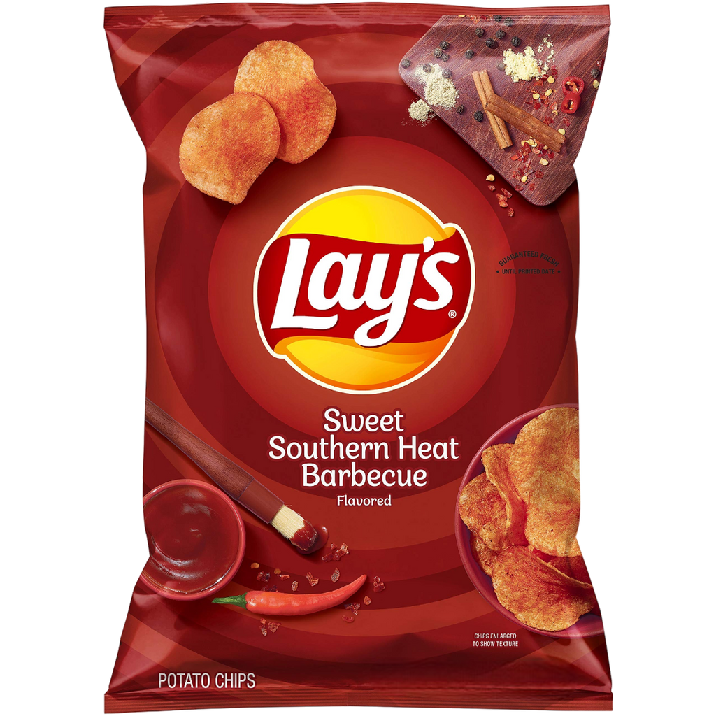 Lay's Sweet Southern Heat Barbecue Flavoured Potato Crisps - 6.5oz (184.2g)