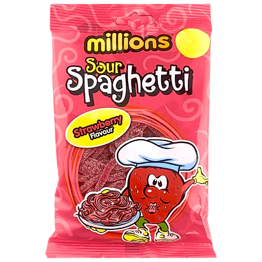 Millions Sour Strawberry Spaghetti - 4.23oz (120g)