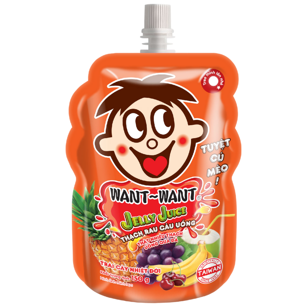 Want Want Fruit Jelly Drink Tropical Flavour - 5.29oz (150g)