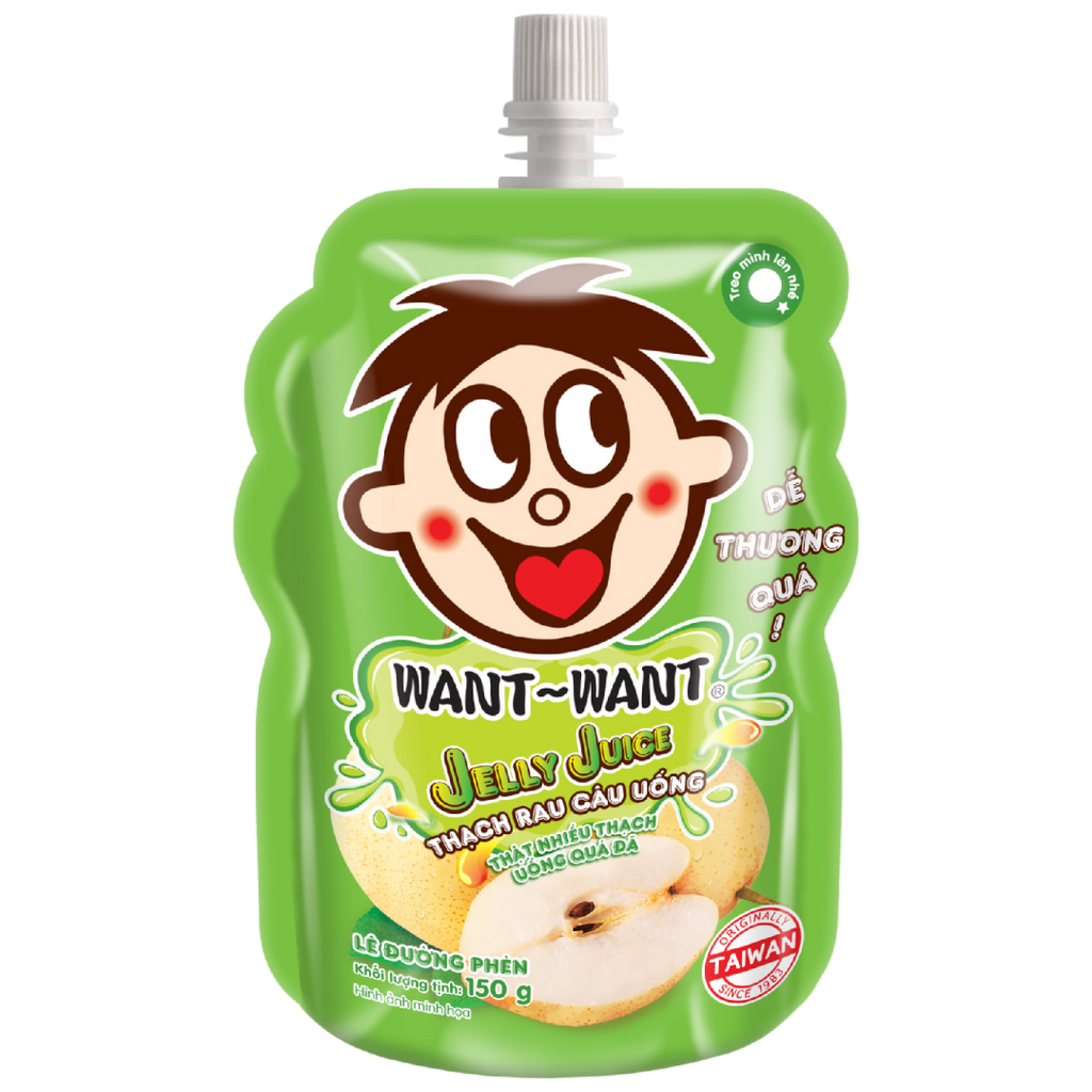 Want Want Fruit Jelly Drink Pear Flavour - 5.29oz (150g)