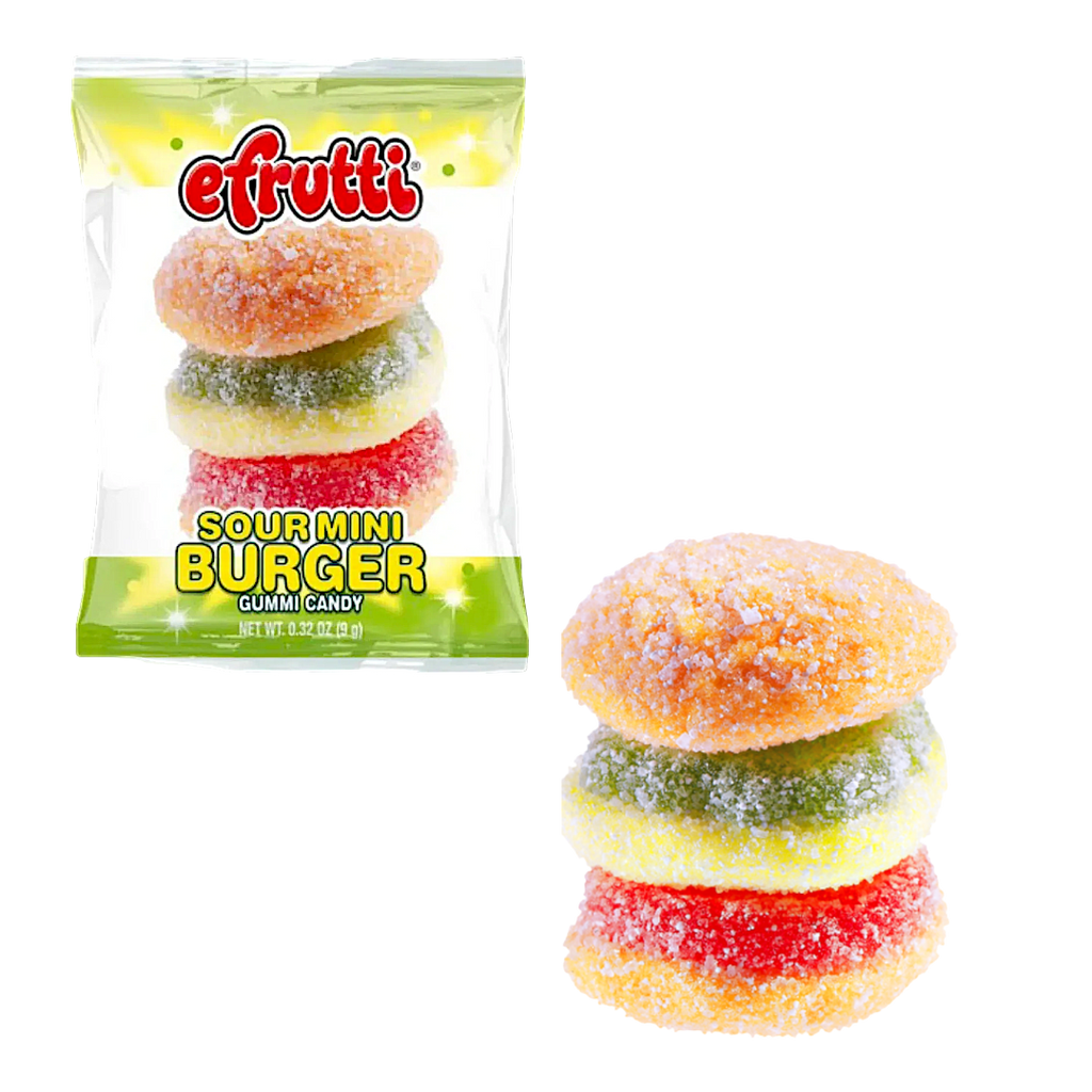 E.Frutti Gummi Candy Sour Mini Burger - 0.32oz (9g)