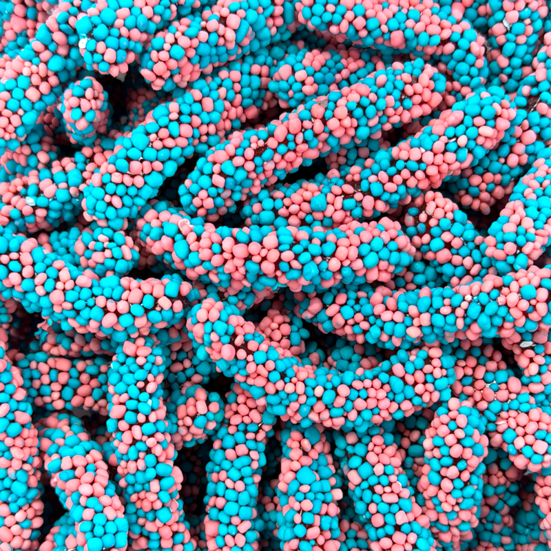 Blue Raspberry & Strawberry Sour Bobbly Worms