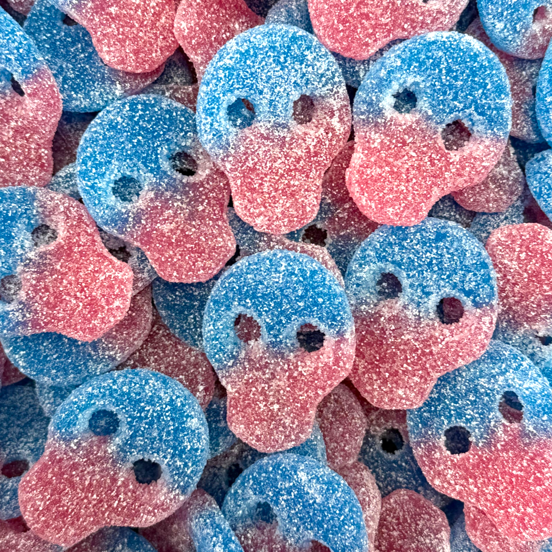 Sour Blue Raspberry & Strawberry Swedish Skulls